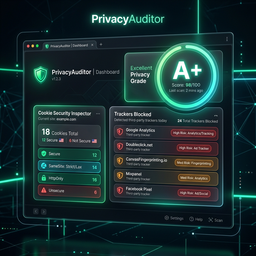 PrivacyAuditor Website Privacy & Tracker Inspector