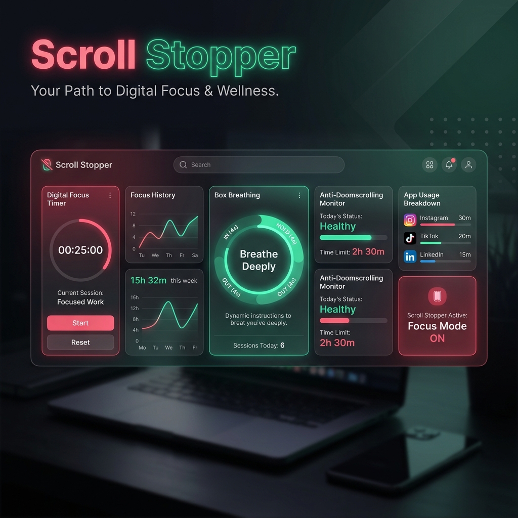 Scroll Stopper Anti-Doomscroll Focus Assistant